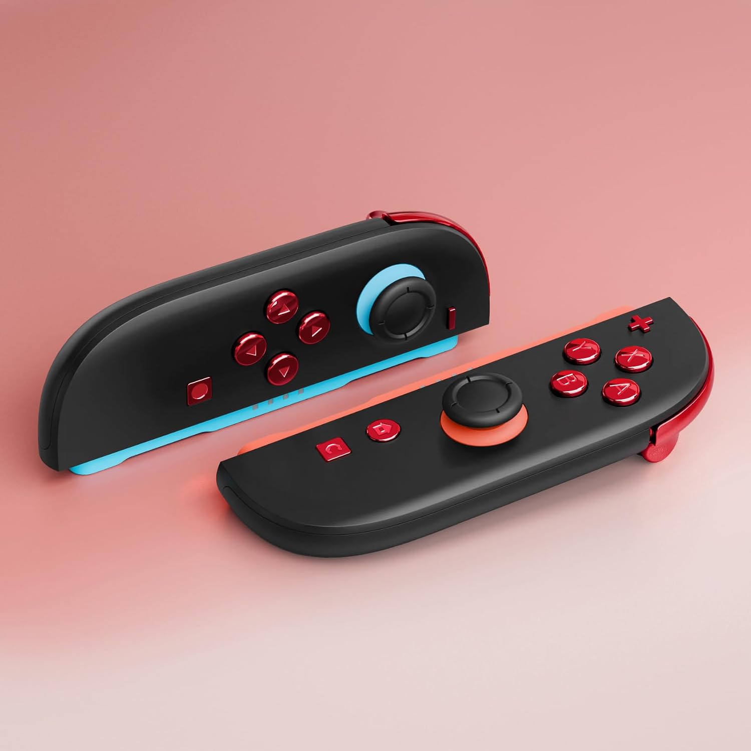 SET DE BOTONES PARA JOYCON 2 EXTREMERATE CHROME ROJO - 4