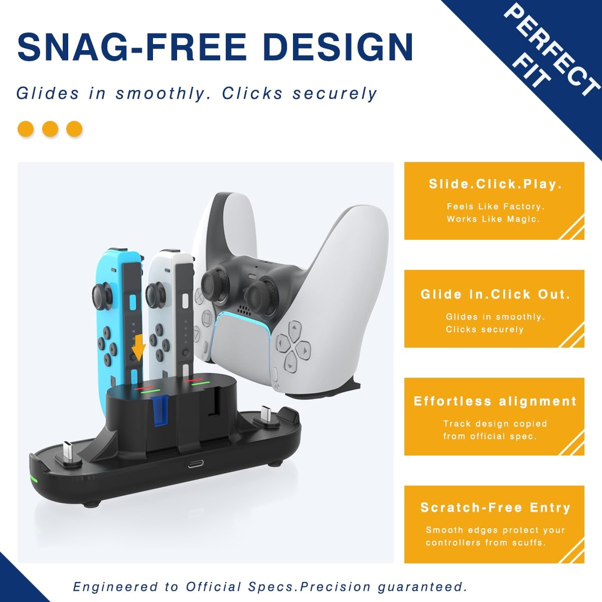 CARGADOR PARA CONTROLES SWITCH Y PS5 PURBHE 80CM - 4