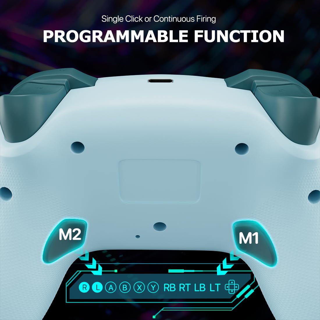 MANDO INALÁMBRICO BOOWEN PARA SWITCH/SWITCH 2/LITE/OLED Y PC 2 UNIDADES CON JOYSTICKS Y GATILLOS HALL - 3