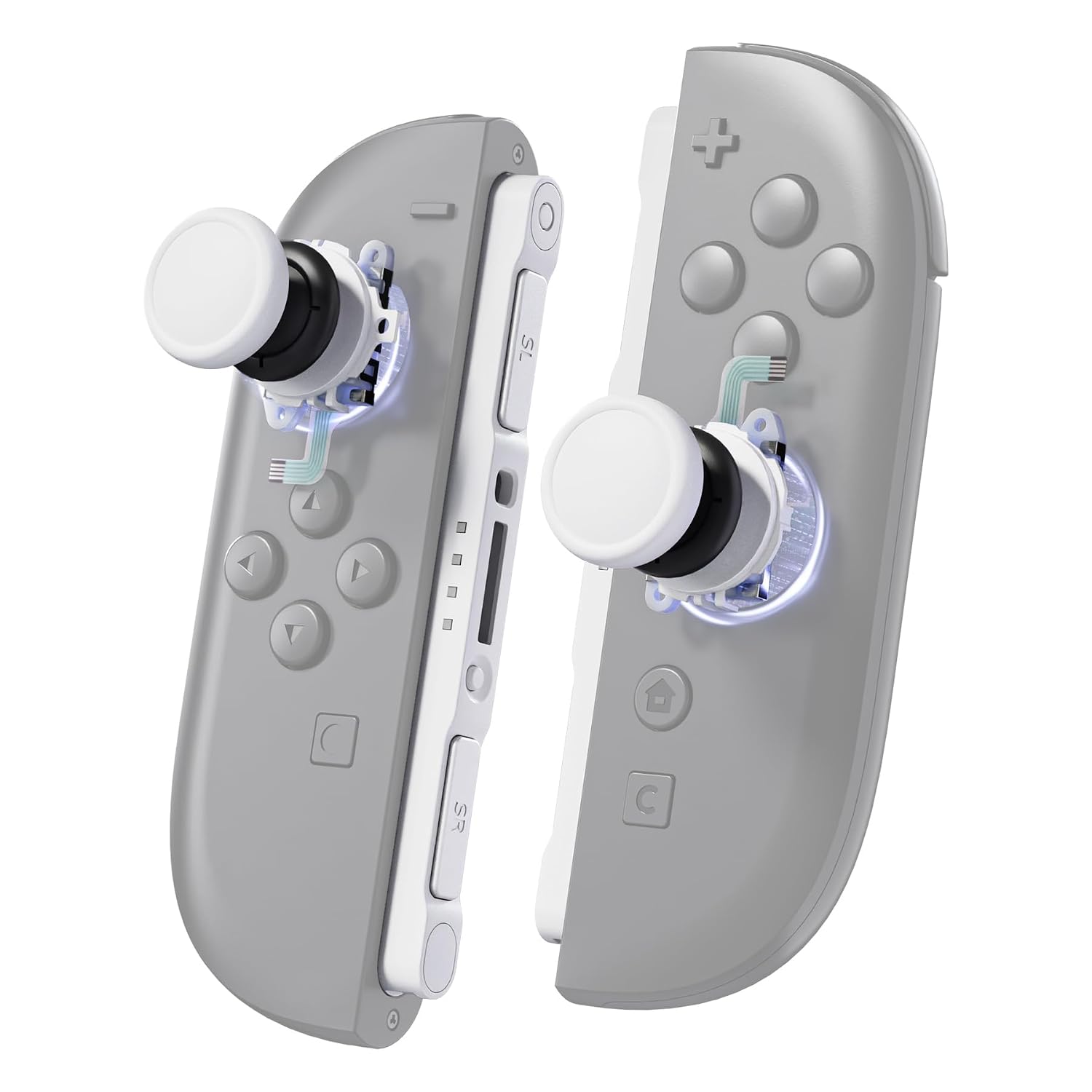 SET DE REEMPLAZO PARA JOYSTICK 3D Y BOTONES LATERALES EXTREMERATE PARA NINTENDO SWITCH 2 BLANCO - 1