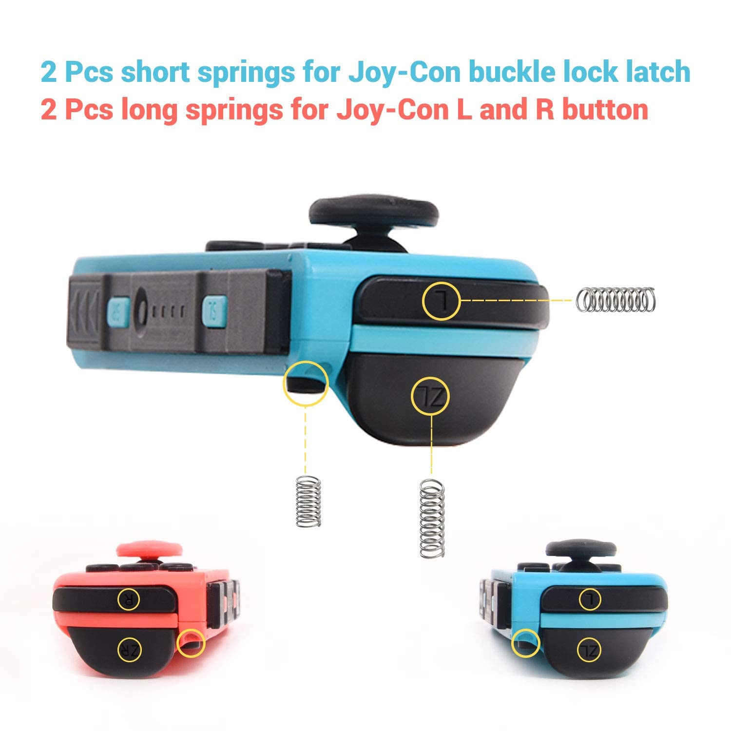 JOYSTICK DE REEMPLAZO PARA NINTENDO SWITCH LONANDY 4 UNIDADES NEGRO - 5