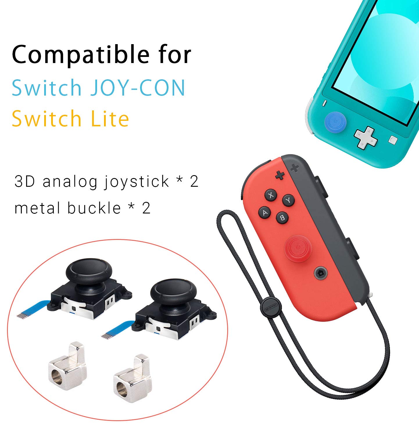 KIT DE REPARACIÓN DE JOYSTICK LONANDY PARA NINTENDO SWITCH 2 UNIDADES - 2