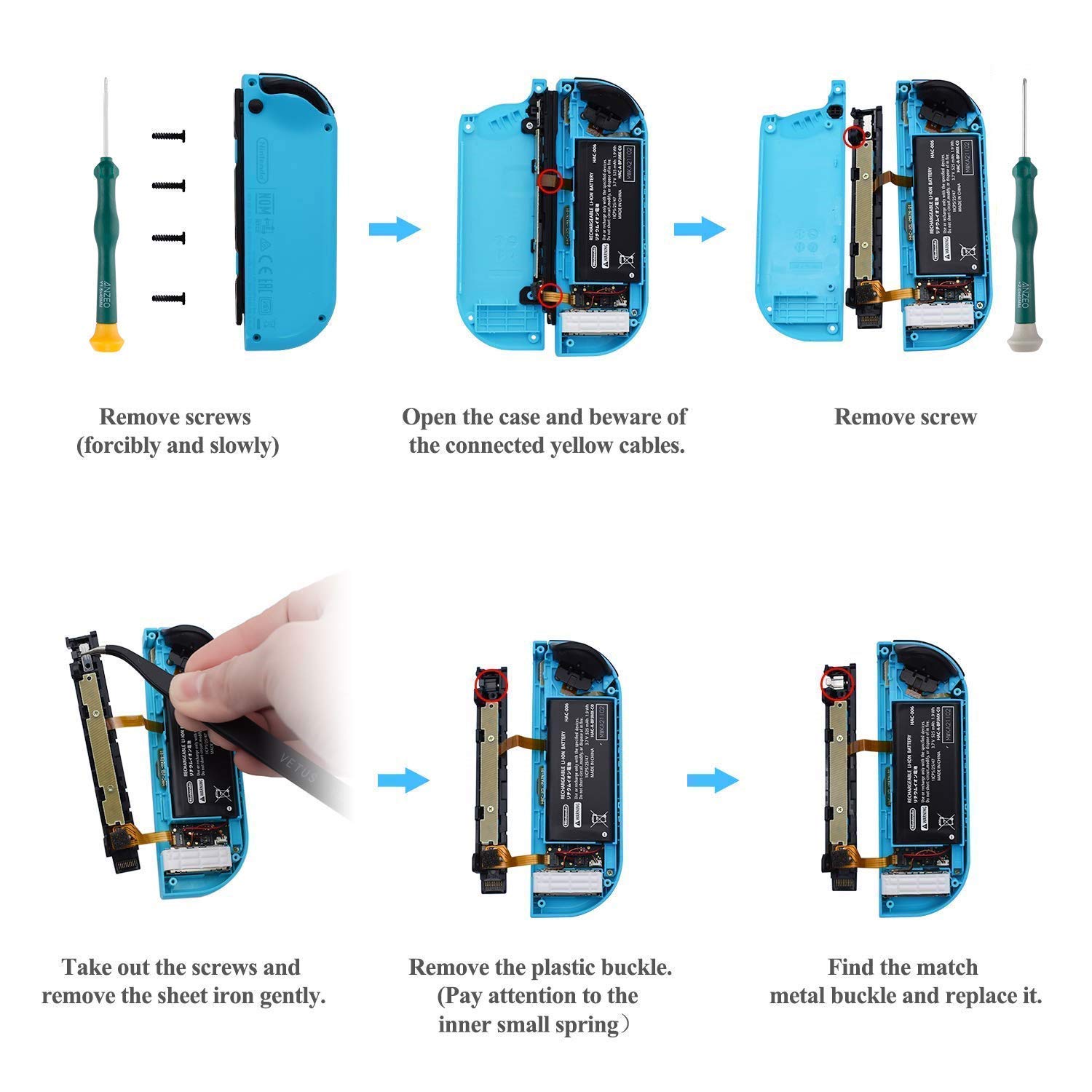 KIT DE REPARACIÓN DE JOYSTICK LONANDY PARA NINTENDO SWITCH 2 UNIDADES - 4