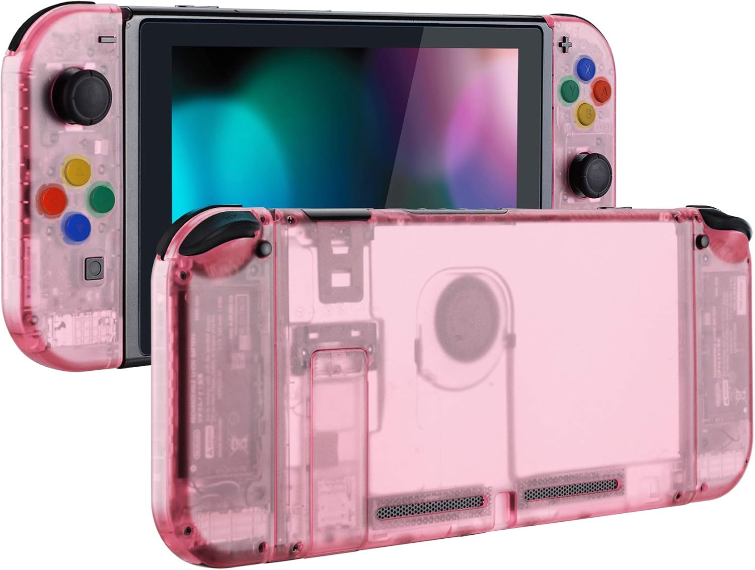 CARCASA Y BOTONES DE REEMPLAZO EXTREMERATE PARA NINTENDO SWITCH CHERRY PINK - 1