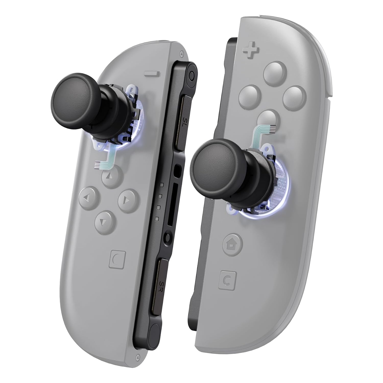 SET DE REEMPLAZO PARA JOYSTICK 3D Y BOTONES LATERALES EXTREMERATE PARA NINTENDO SWITCH 2 NEGRO - 1
