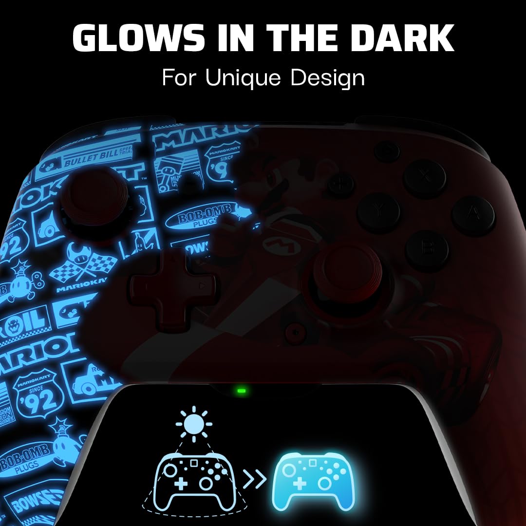 MANDO INALÁMBRICO PDP REMATCH GLOW GRAND PRIX MARIO PARA NINTENDO SWITCH 2 - 2