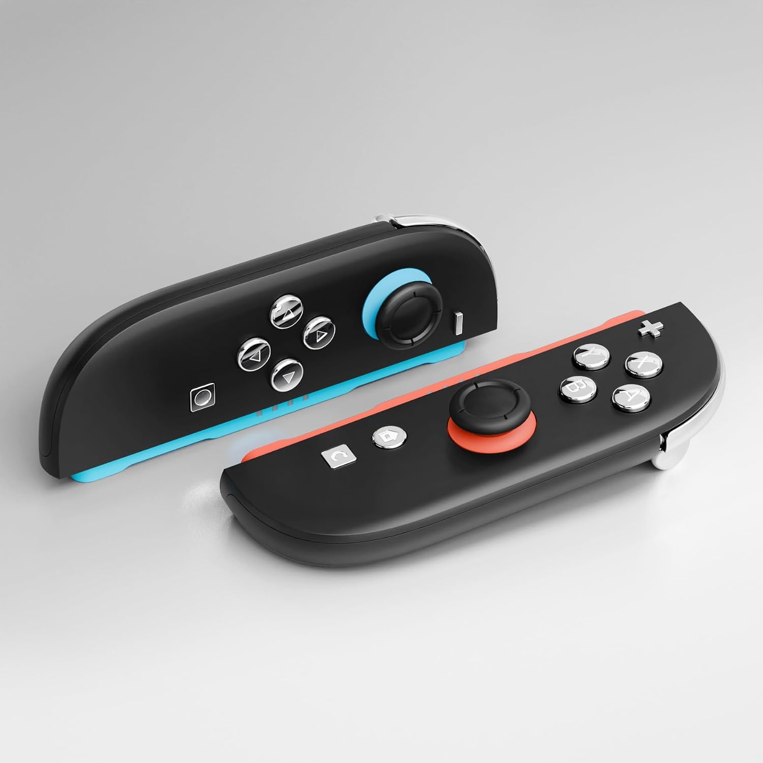SET COMPLETO DE BOTONES DE REEMPLAZO EXTREMERATE PARA JOYCON 2 NINTENDO SWITCH 2 CROMO PLATEADO - 4