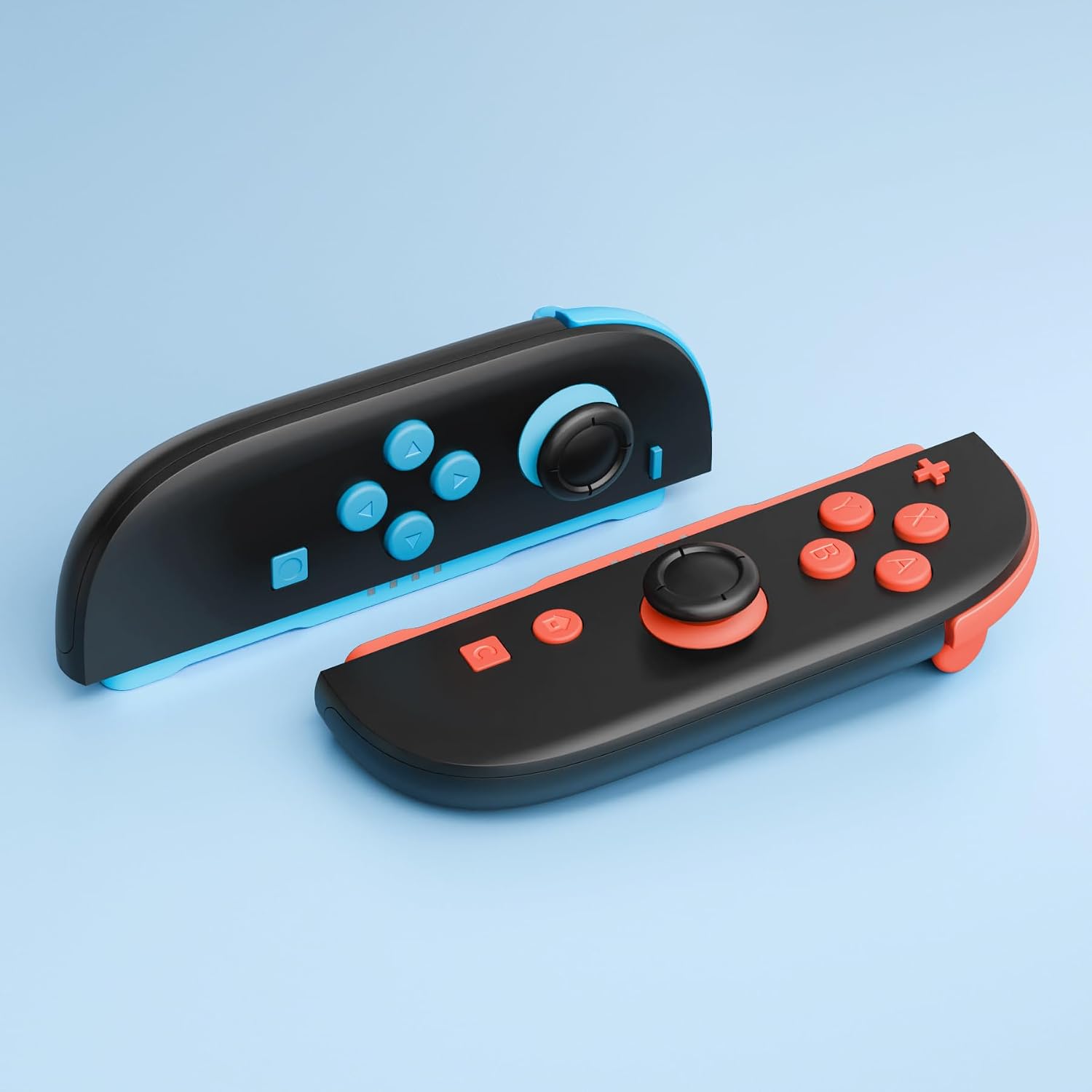 SET COMPLETO DE BOTONES DE REEMPLAZO EXTREMERATE PARA JOYCON 2 NINTENDO SWITCH 2 AZUL Y NARANJA - 4
