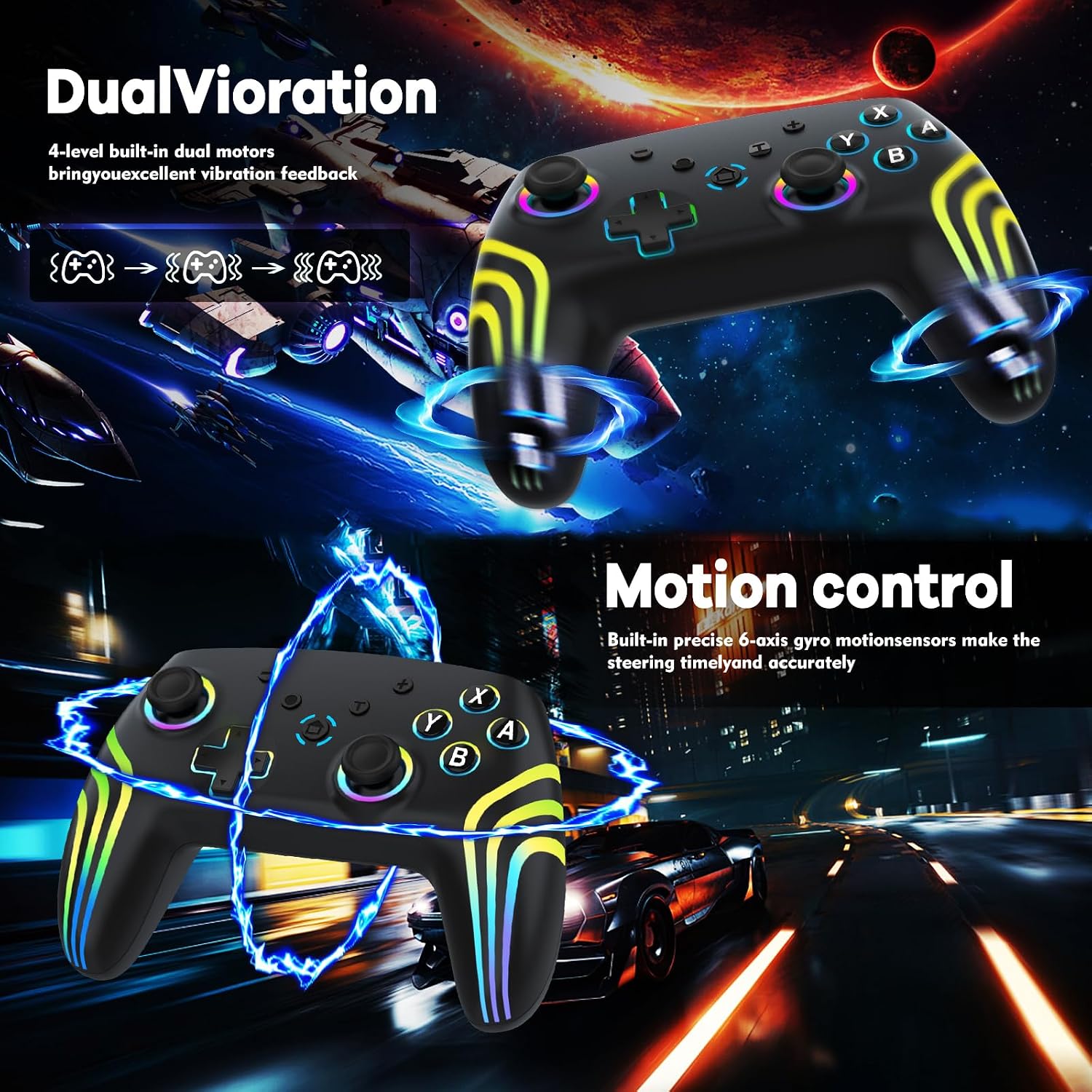 MANDO INALÁMBRICO MYSTILUCK PRO PARA SWITCH/SWITCH 2/LITE/OLED/PC - 4