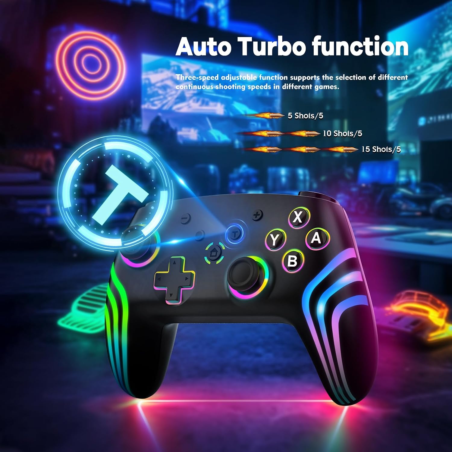 MANDO INALÁMBRICO MYSTILUCK PRO PARA SWITCH/SWITCH 2/LITE/OLED/PC - 5