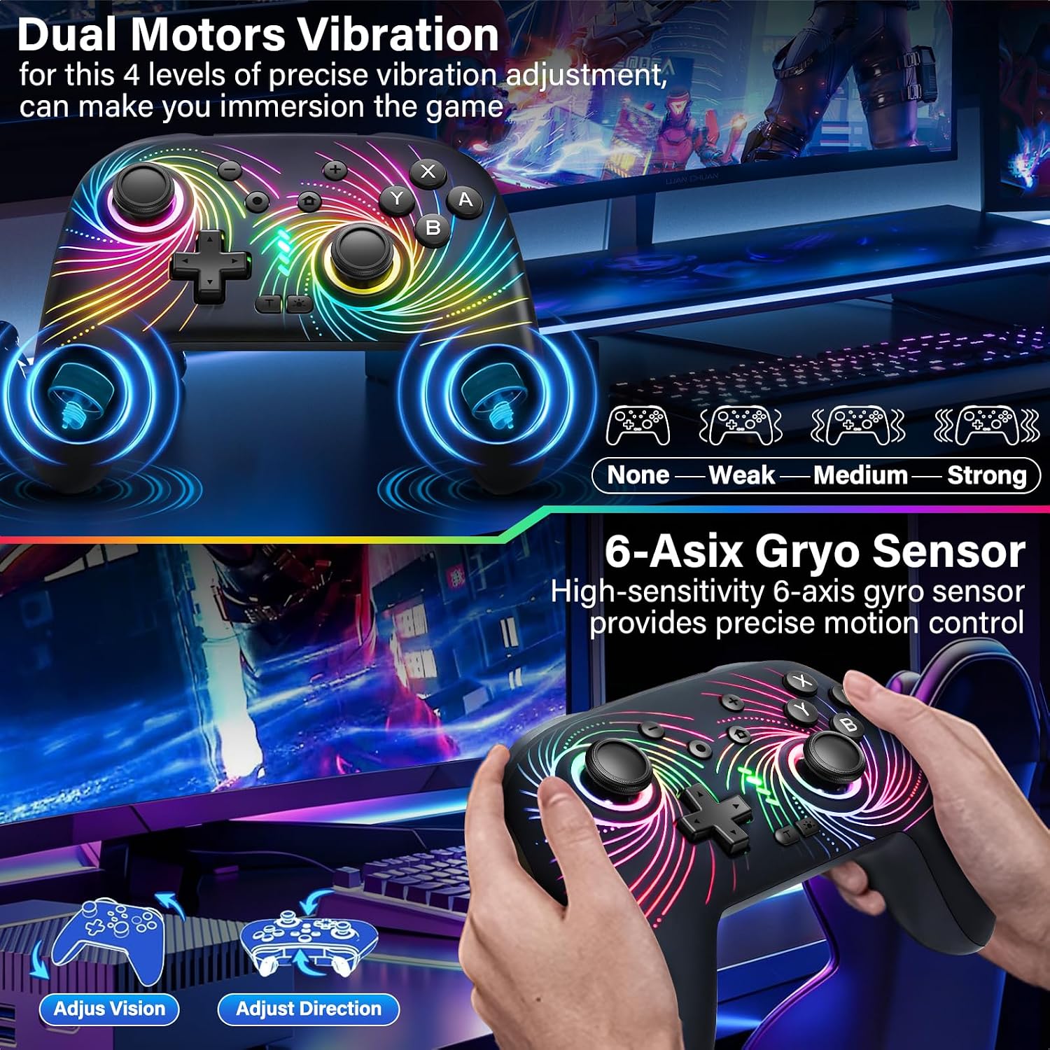 MANDO INALÁMBRICO FEGLIEA PARA NINTENDO SWITCH/LITE/OLED - 4