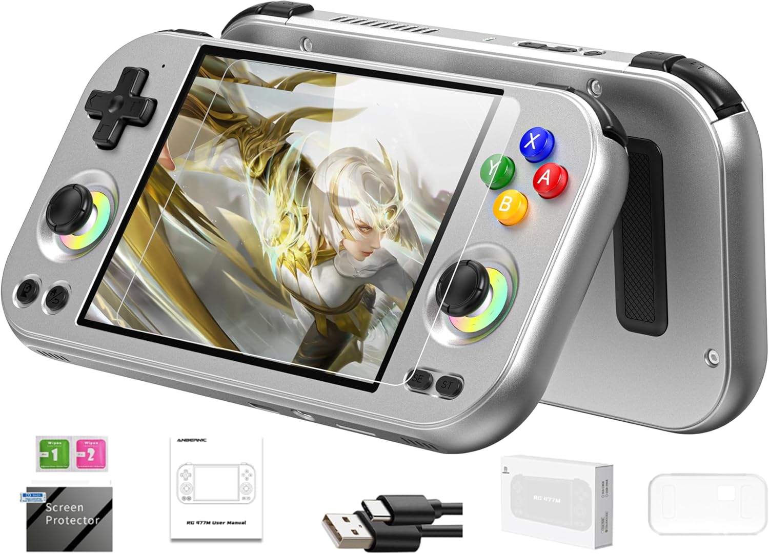 CONSOLA PORTÁTIL AIVUIDBS RG477M ALUMINIO ANDROID 14 128GB PLATA - 1