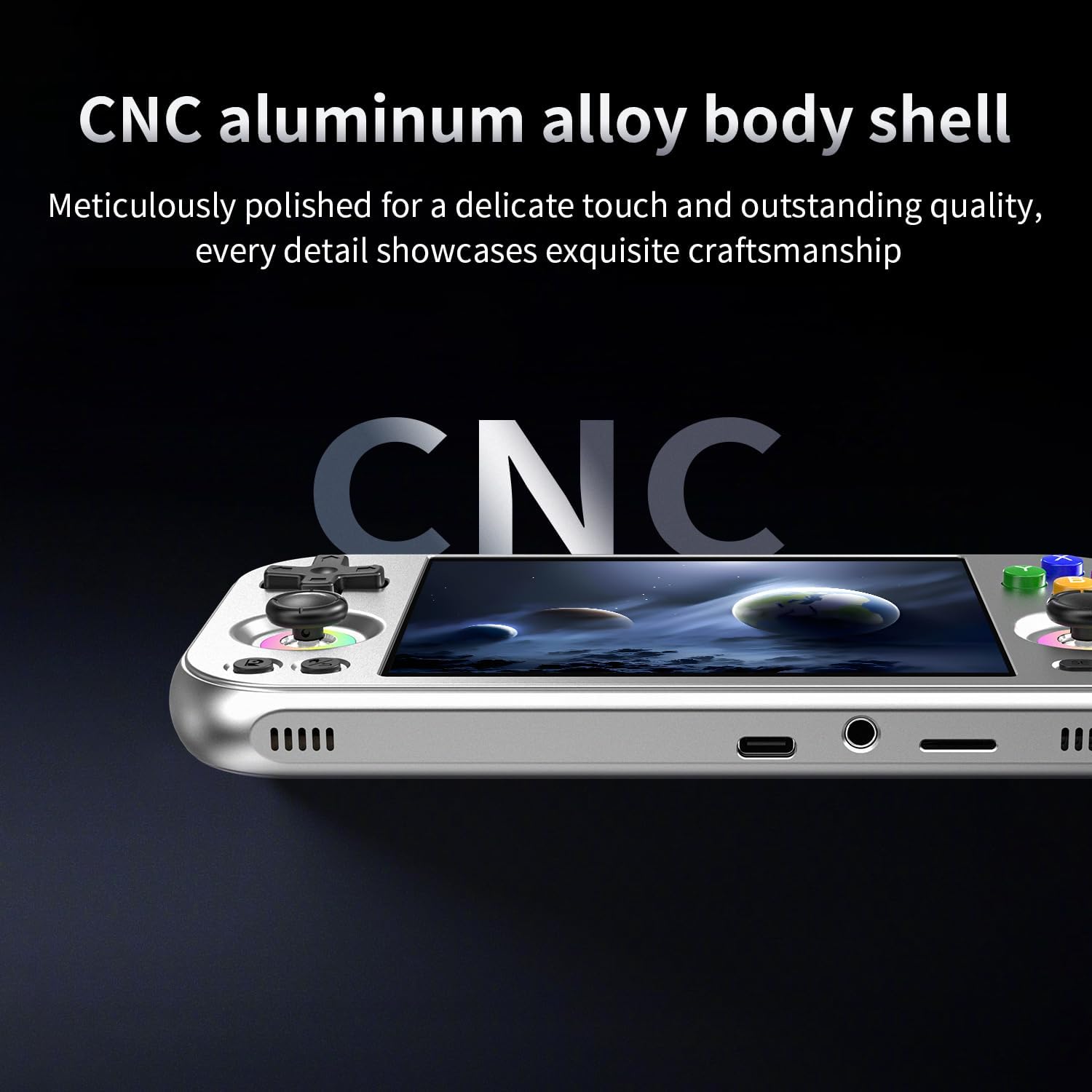 CONSOLA PORTÁTIL AIVUIDBS RG477M ALUMINIO ANDROID 14 128GB PLATA - 4