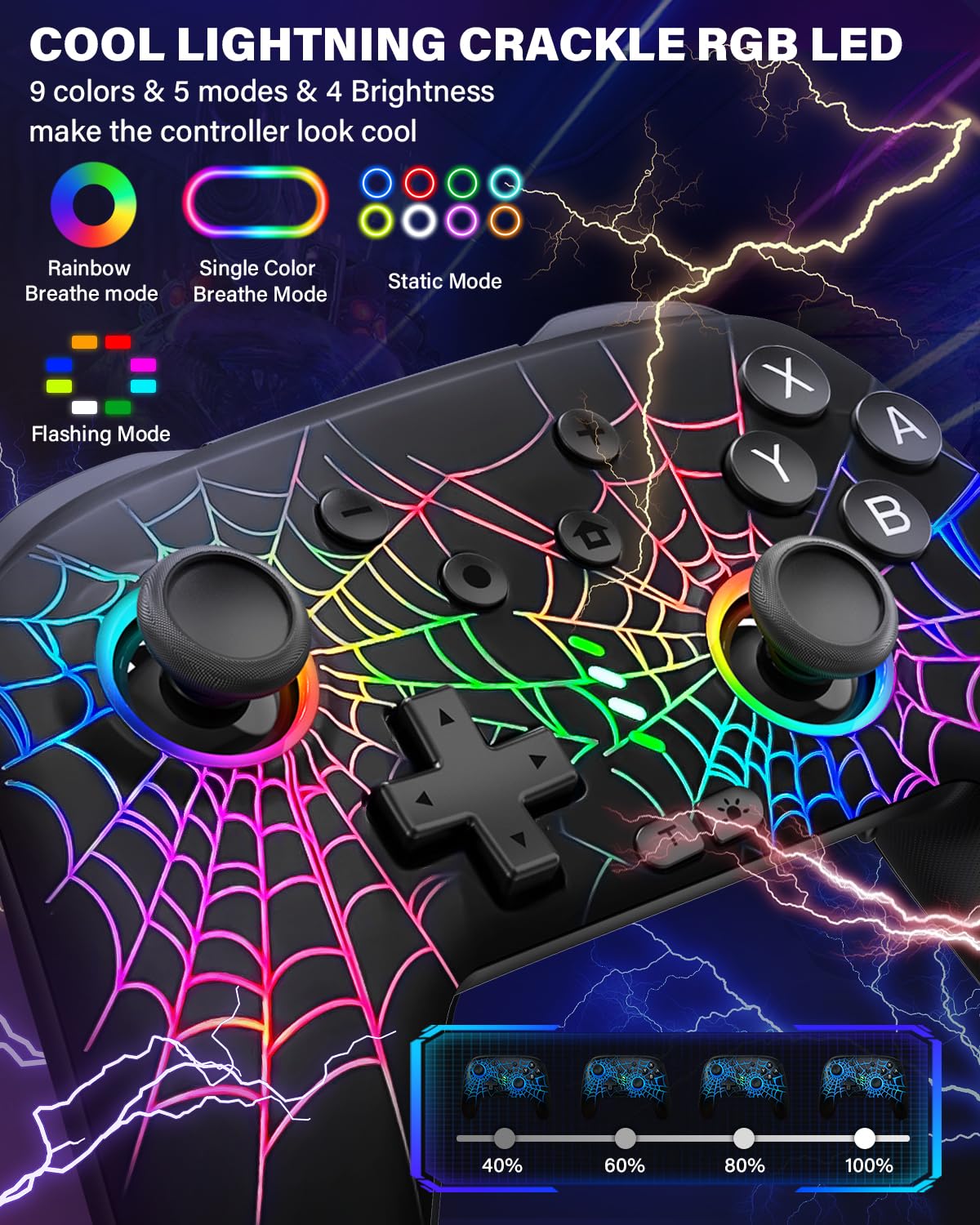 CONTROL INALÁMBRICO ZRZLMVP PARA NINTENDO SWITCH/OLED/LITE/SWITCH 2 - 3