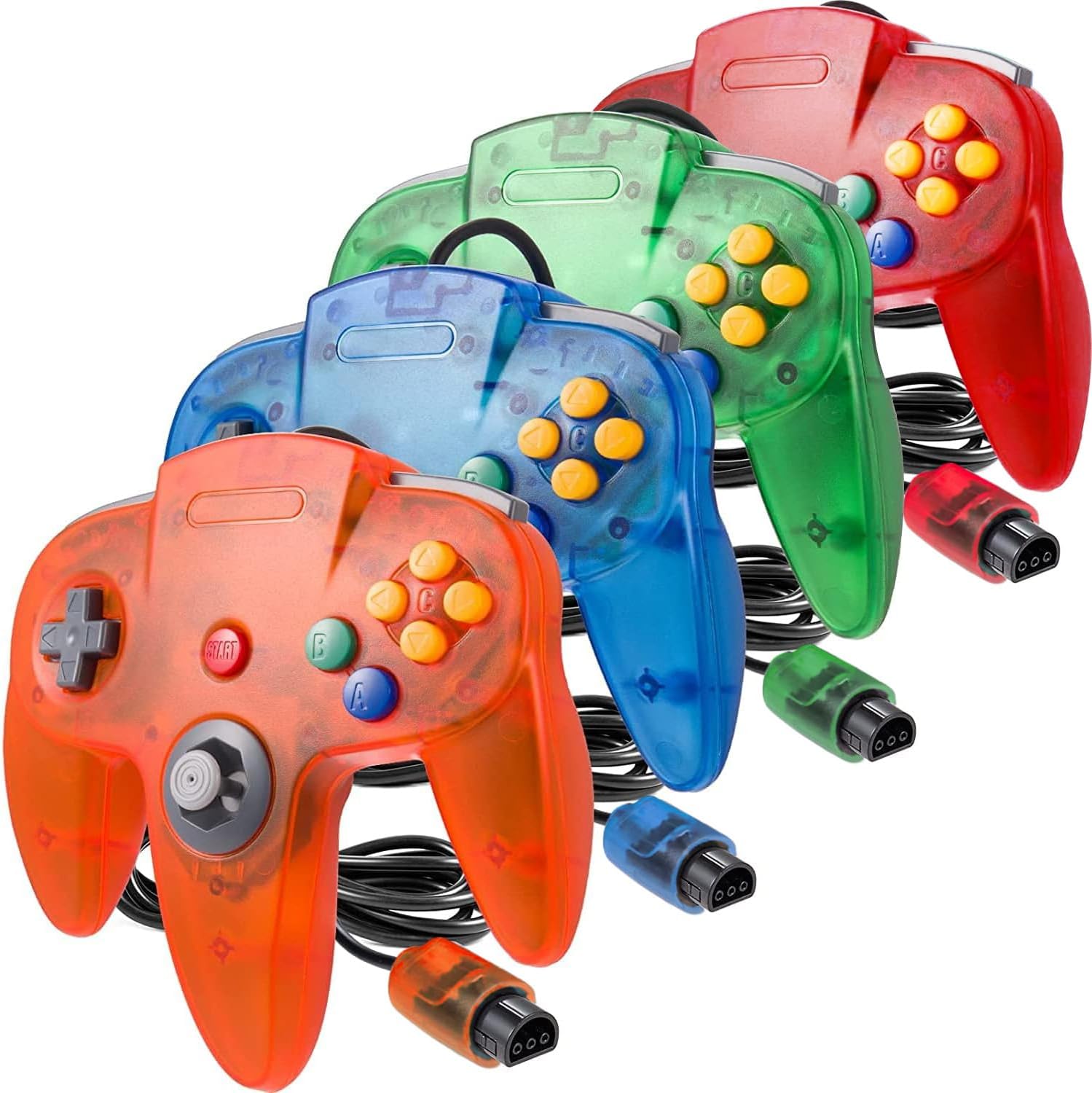 CONTROLADOR CLÁSICO MIADORE N64 CON CABLE PACK DE 4 - 1