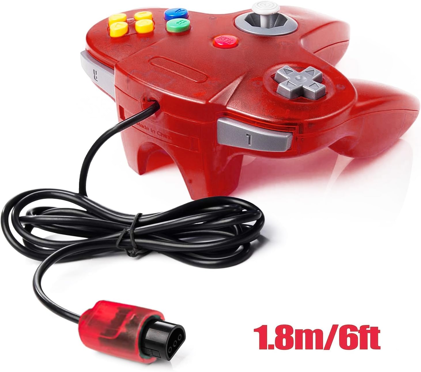 CONTROLADOR CLÁSICO MIADORE N64 CON CABLE PACK DE 4 - 5