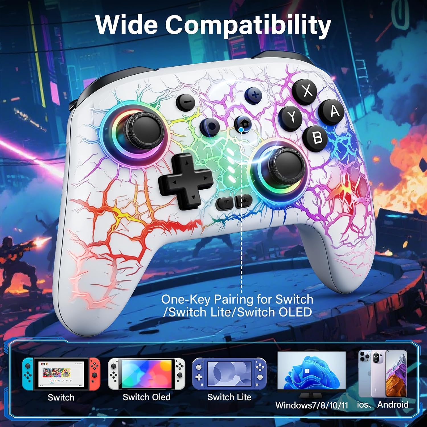 MANDO INALÁMBRICO FEGLIEA PARA NINTENDO SWITCH/LITE/OLED - 2