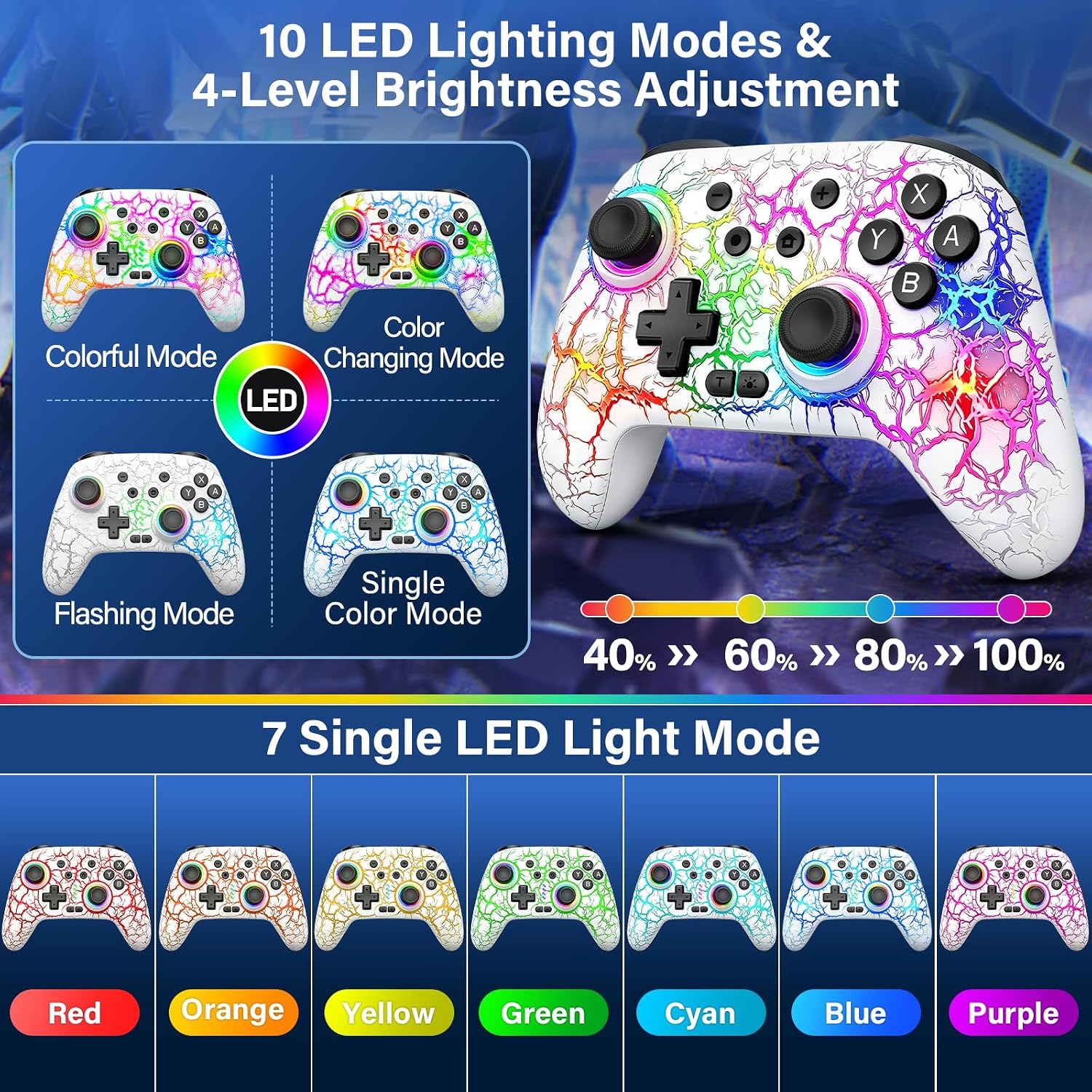 MANDO INALÁMBRICO FEGLIEA PARA NINTENDO SWITCH/LITE/OLED - 3
