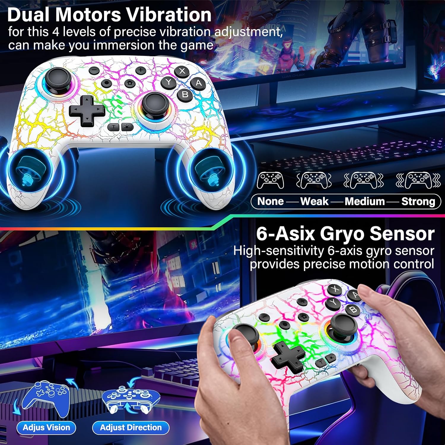 MANDO INALÁMBRICO FEGLIEA PARA NINTENDO SWITCH/LITE/OLED - 4