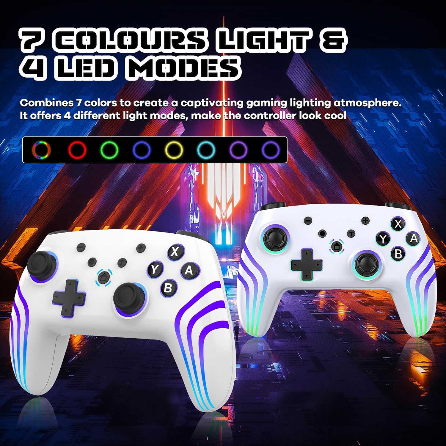 CONTROL INALÁMBRICO MYSTILUCK PRO PARA SWITCH/SWITCH 2/LITE/OLED/PC BLANCO - 4