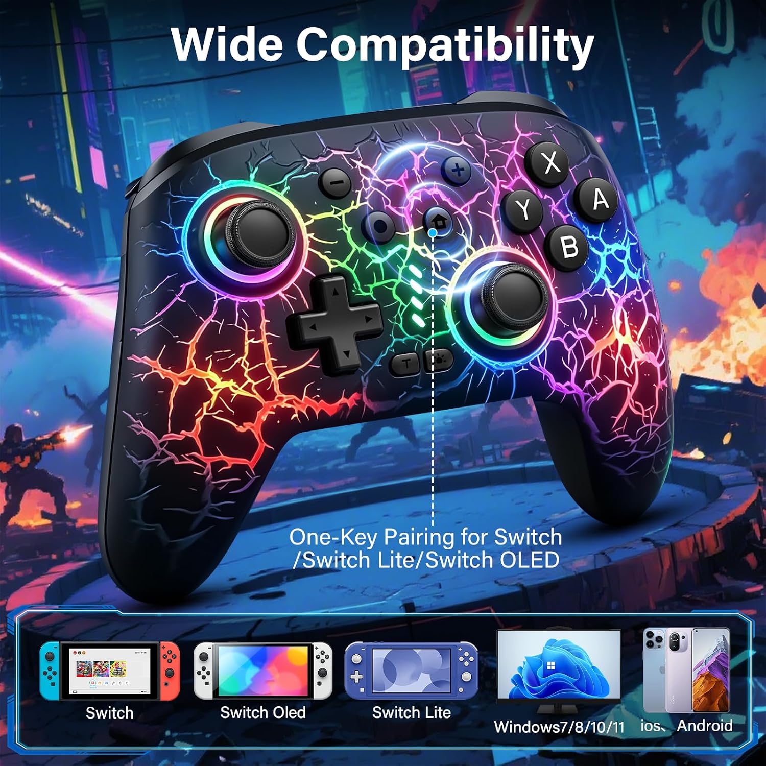 CONTROL INALÁMBRICO FEGLIEA PARA NINTENDO SWITCH/LITE/OLED - 2