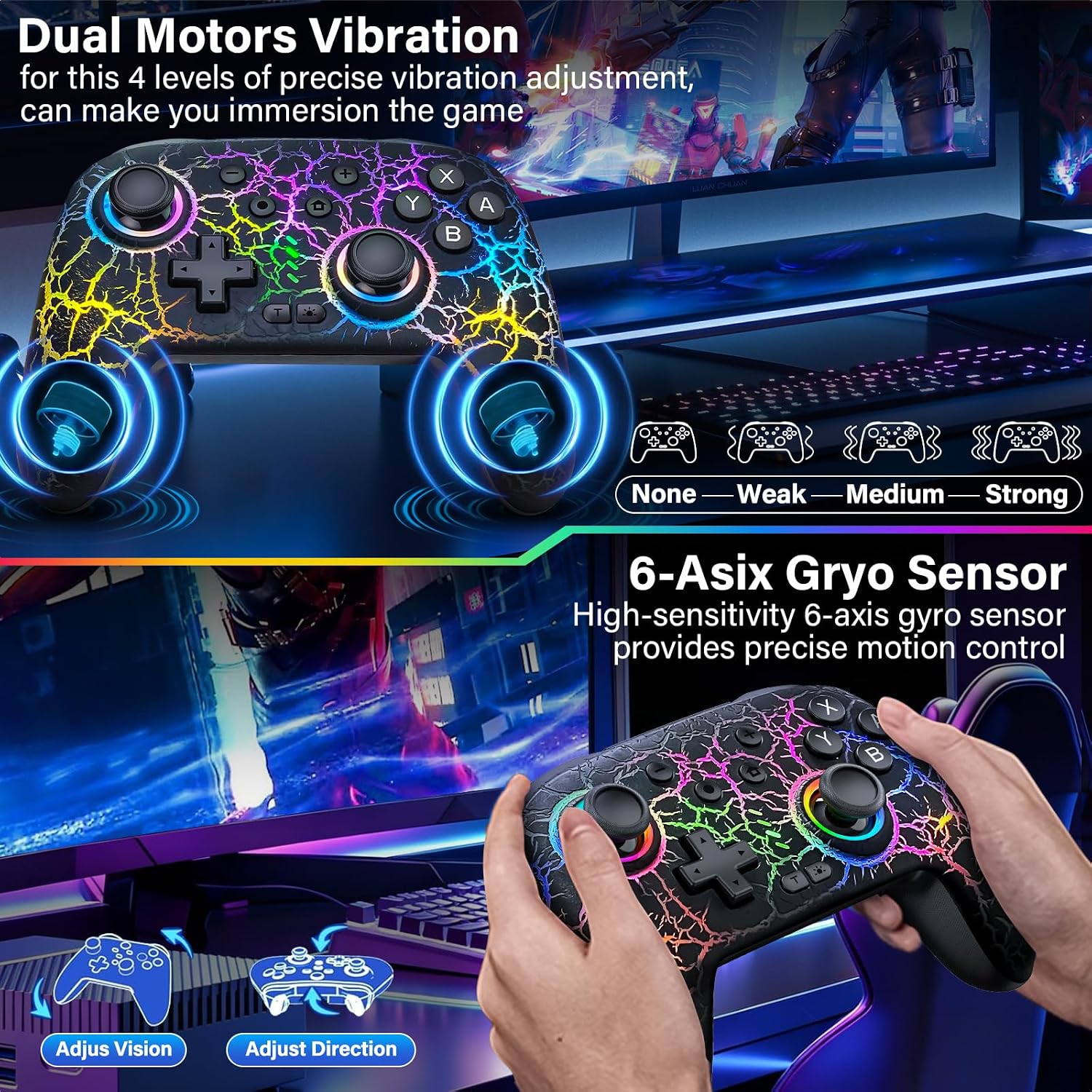 CONTROL INALÁMBRICO FEGLIEA PARA NINTENDO SWITCH/LITE/OLED - 4