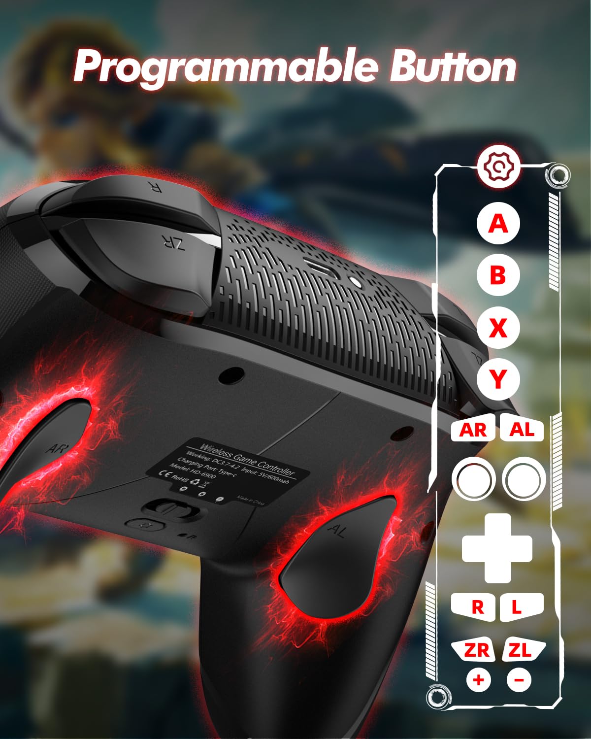 MANDO INALÁMBRICO GMBACK SWITCH 2 PARA NINTENDO SWITCH 2/SWITCH/LITE/OLED - 3