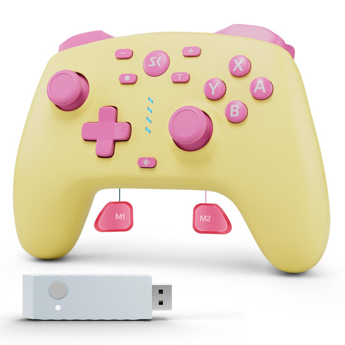 MANDO INALÁMBRICO KUJIAN PARA SWITCH/SWITCH 2/OLED/LITE/PC BUTTER YELLOW - 1