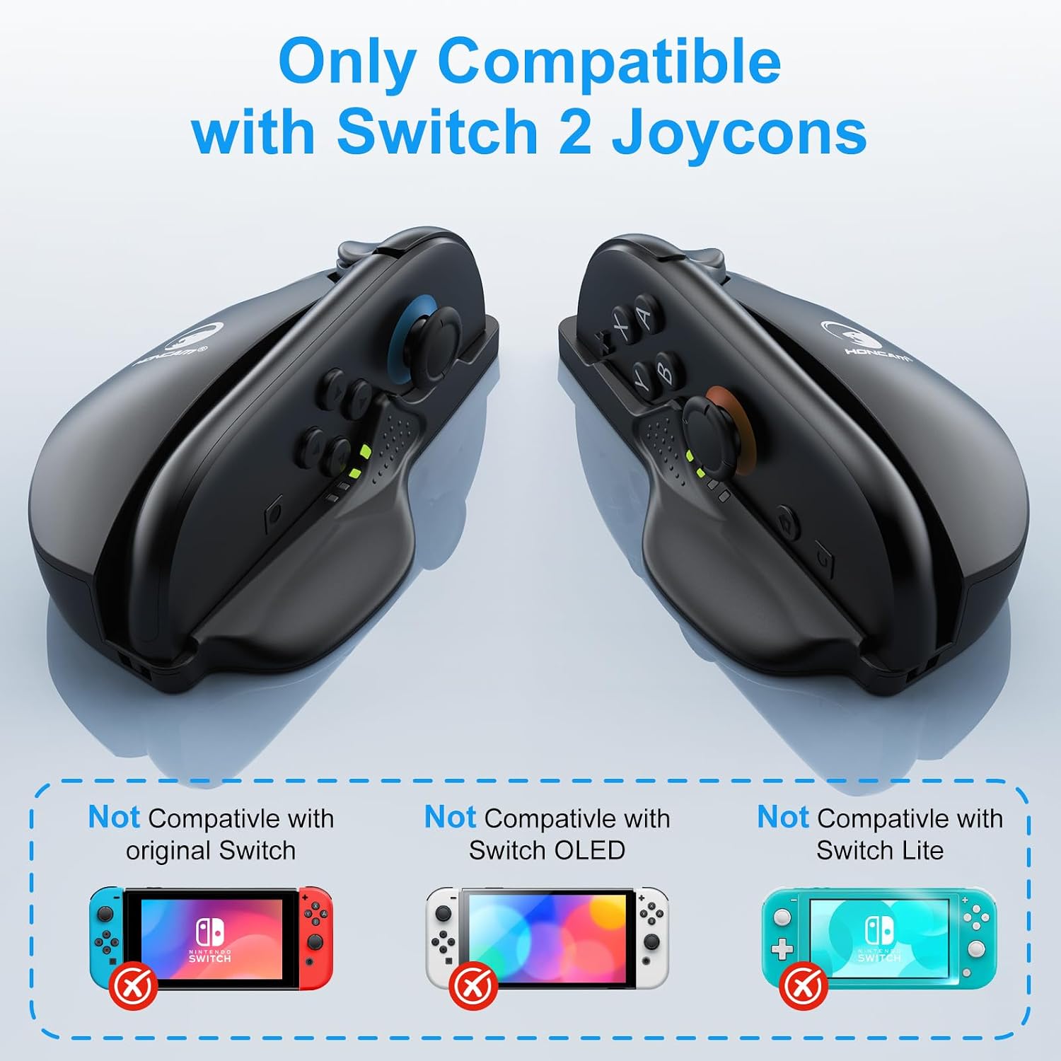 GRIP PARA MOUSE HONCAM PARA JOYCONS SWITCH 2 CON CIERRE, PACK 2 - 2