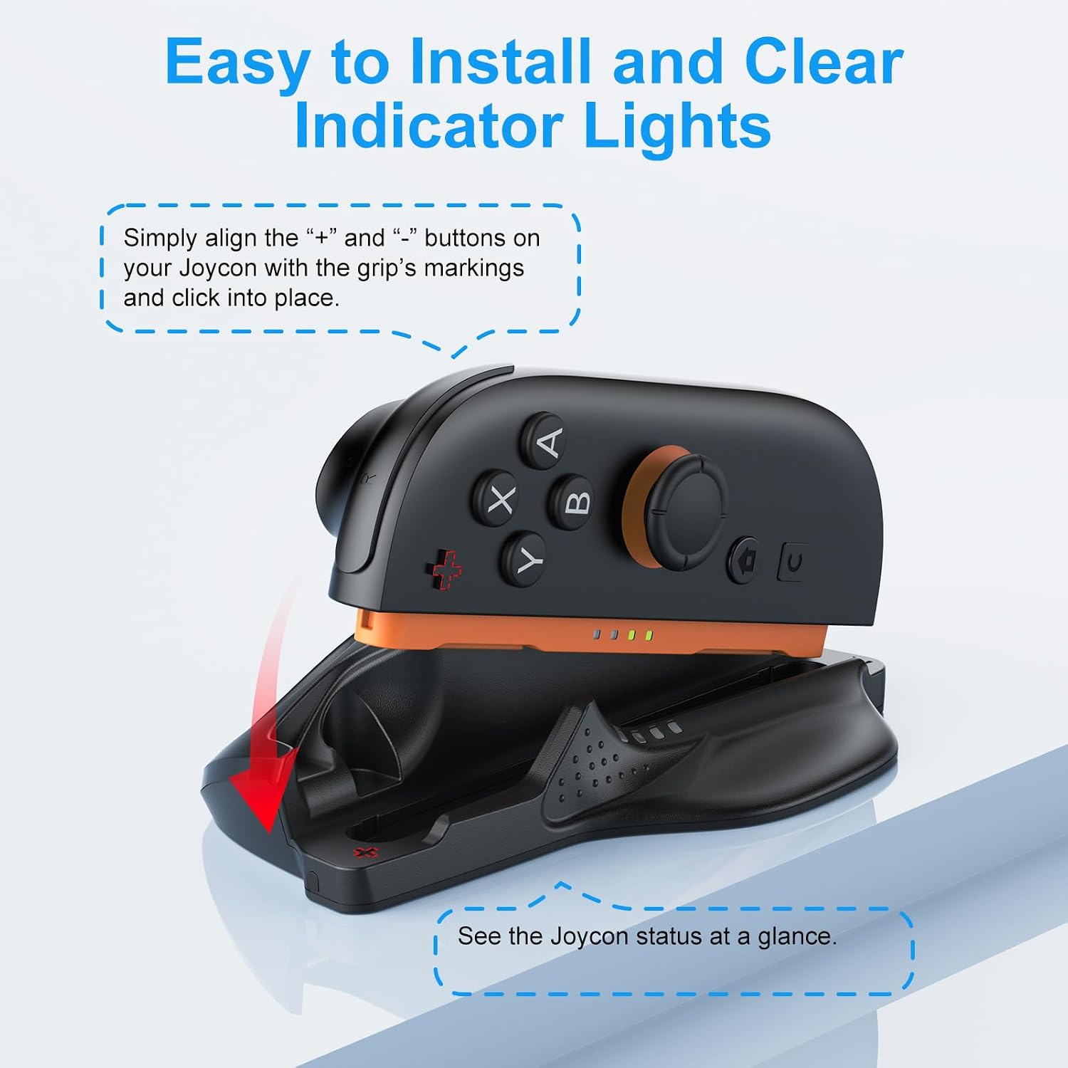 GRIP PARA MOUSE HONCAM PARA JOYCONS SWITCH 2 CON CIERRE, PACK 2 - 5