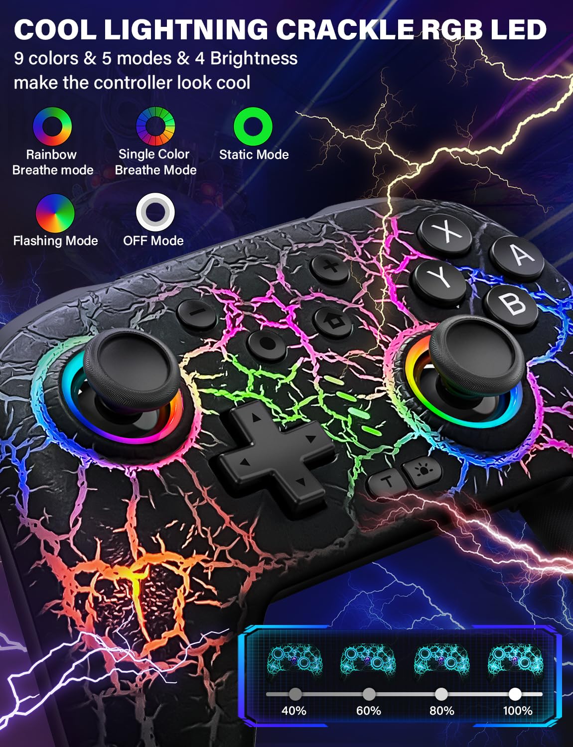 CONTROL INALÁMBRICO ZRZLMVP PARA NINTENDO SWITCH/SWITCH OLED/SWITCH LITE/SWITCH 2 - 3