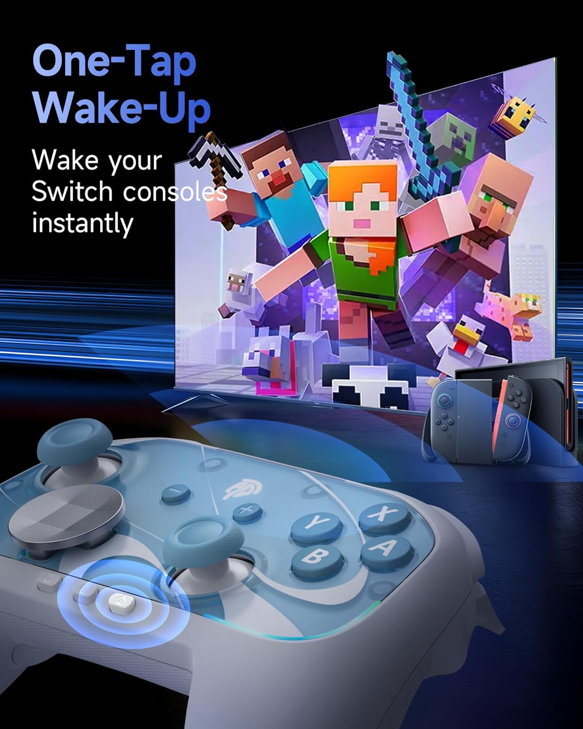 MANDO EASYSMX S10 PARA SWITCH 2/SWITCH/PC CON FUNCIÓN ONE KEY WAKE-UP - 2