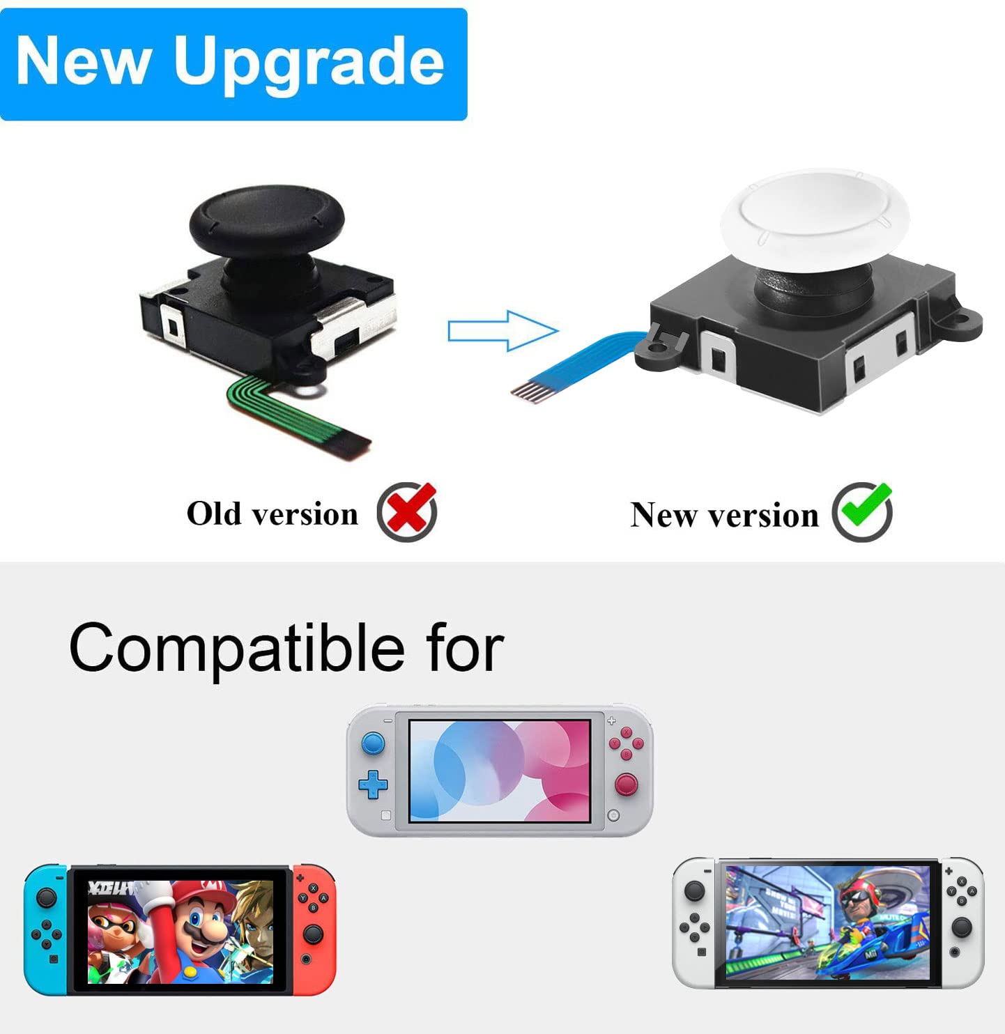 MANDOS JOYSTICK REPUESTO LONANDY PARA NINTENDO SWITCH 2 UNIDADES - 2