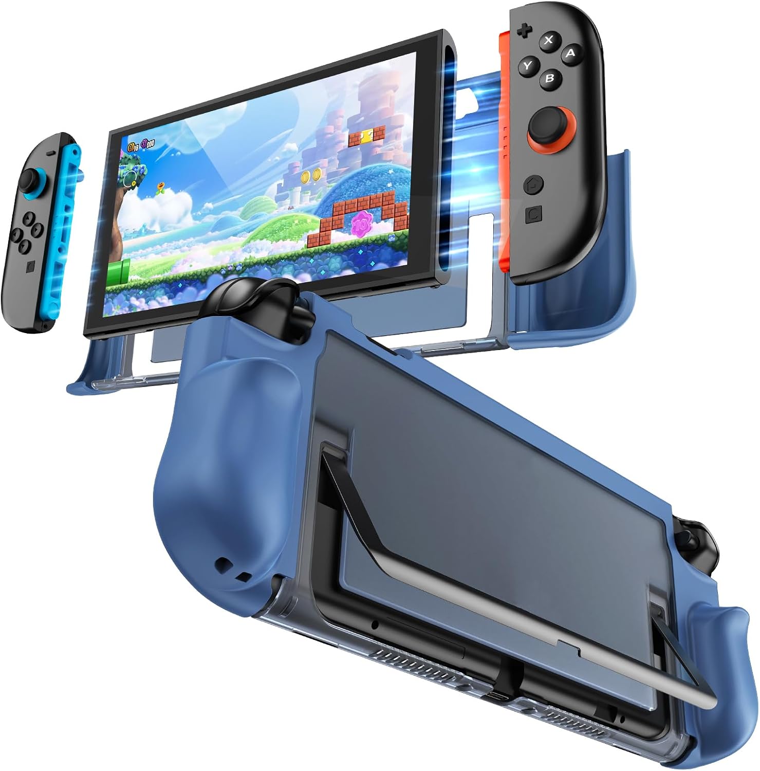 FUNDA PROTECTORA DOCKABLE PARA NINTENDO SWITCH 2 FIWWAT AZUL MATE - 1