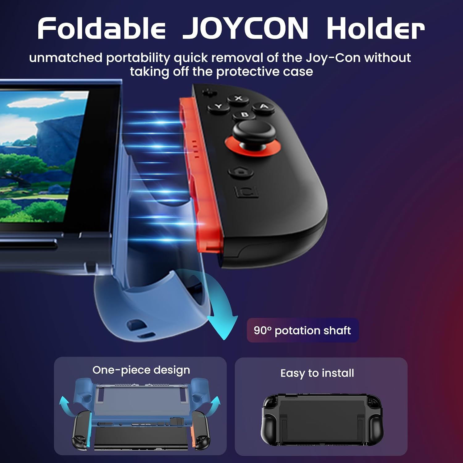 FUNDA PROTECTORA DOCKABLE PARA NINTENDO SWITCH 2 FIWWAT AZUL MATE - 4