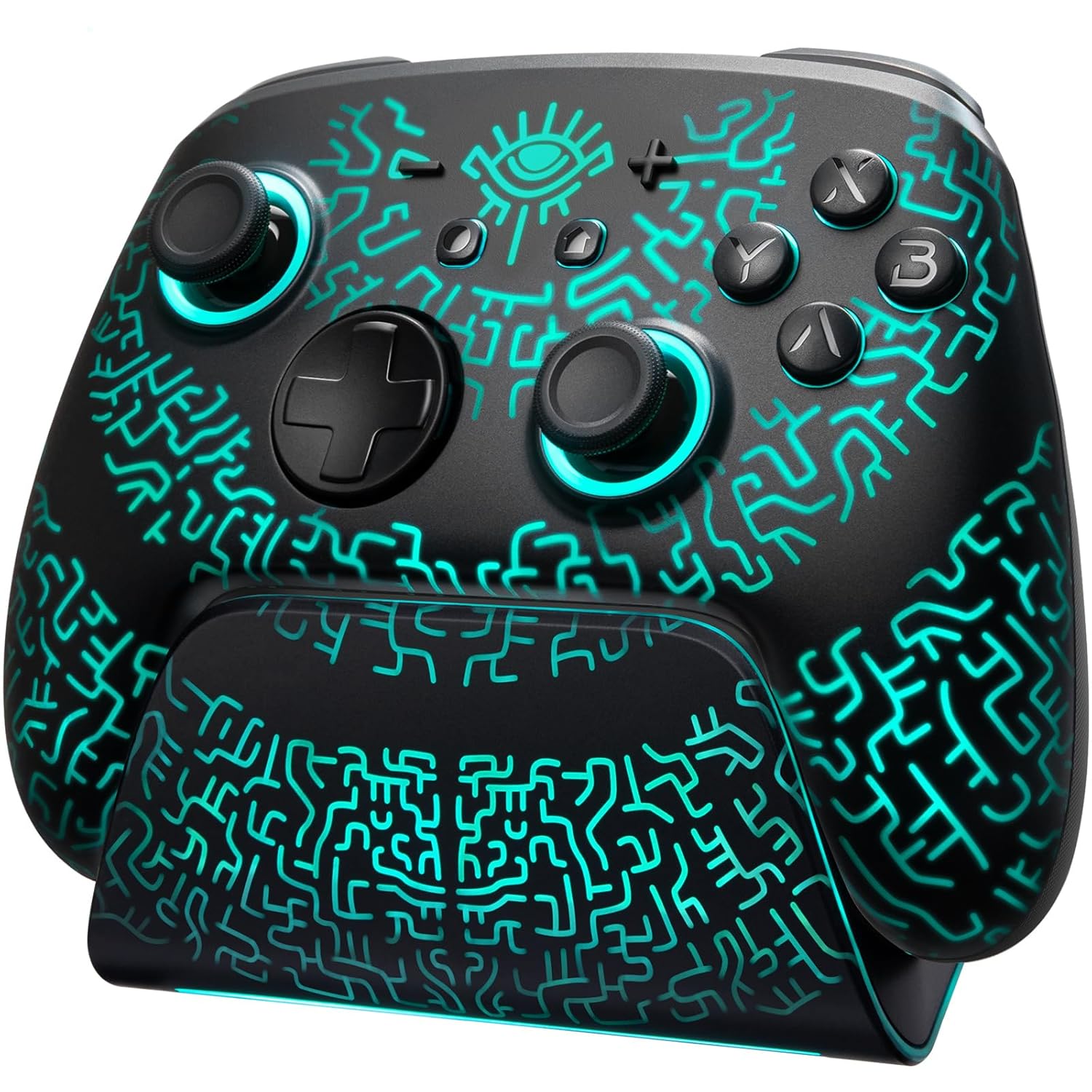MANDO INALÁMBRICO FUNLAB FIREFLY-Z PARA SWITCH 2 CON BASE DE CARGA Y LUCES LED - 1