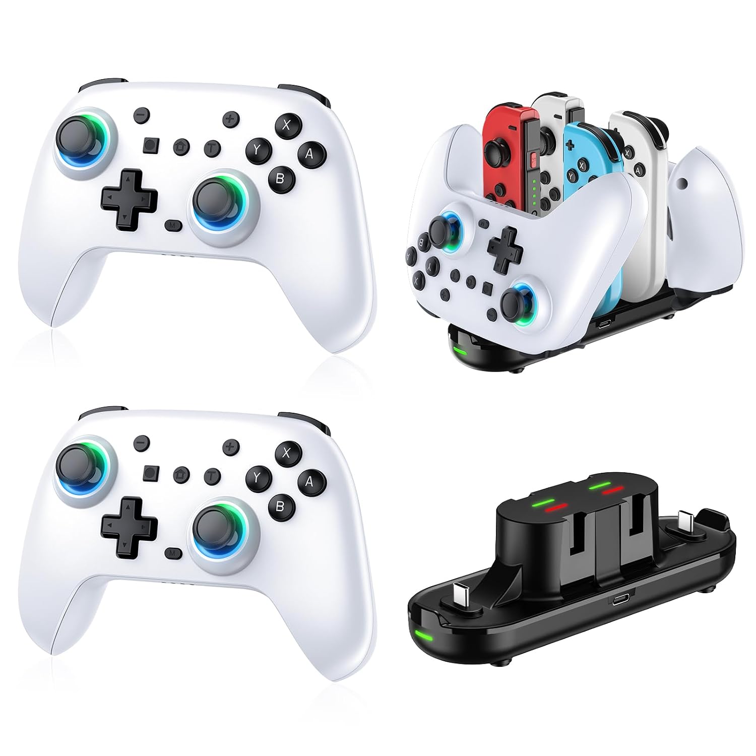 MANDO FLIRESY SWITCH 2 PACK CON BASE DE CARGA BLANCO - 1