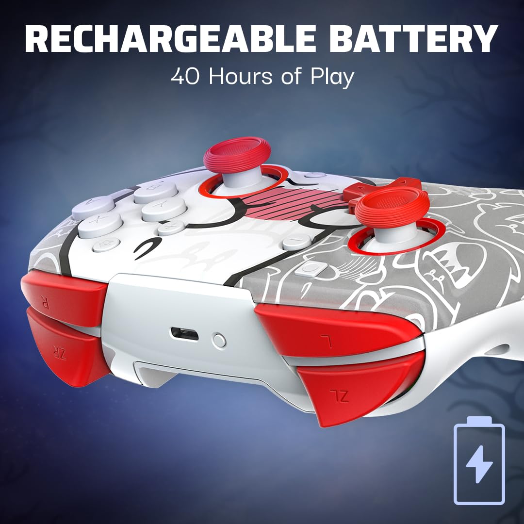 MANDO INALÁMBRICO PARA GAMING PDP REMATCH GLOW BOO HOO NINTENDO SWITCH 2 LITE - 3