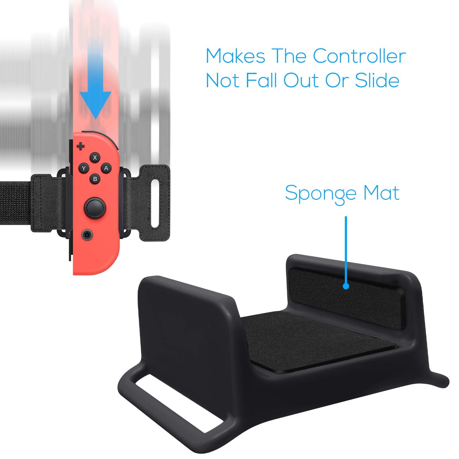 BRAZALETES FASTSNAIL PARA NINTENDO SWITCH Y SWITCH OLED PARA JUEGOS JUST DANCE 2 UNIDADES ROJO Y AZUL - 3