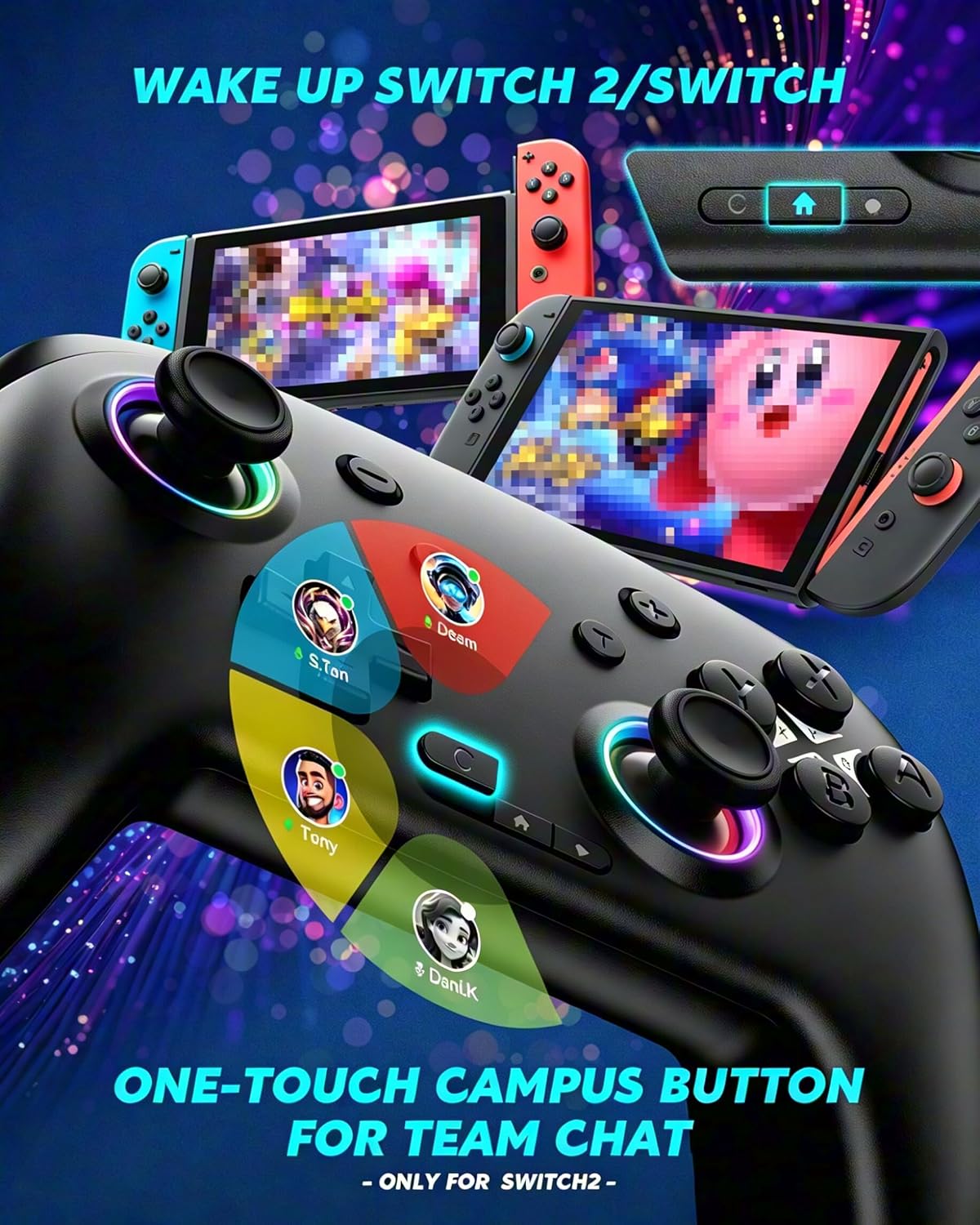CONTROL INALÁMBRICO LIGAME PARA NINTENDO SWITCH Y DISPOSITIVOS BLUETOOTH, NEGRO OSCURO - 3