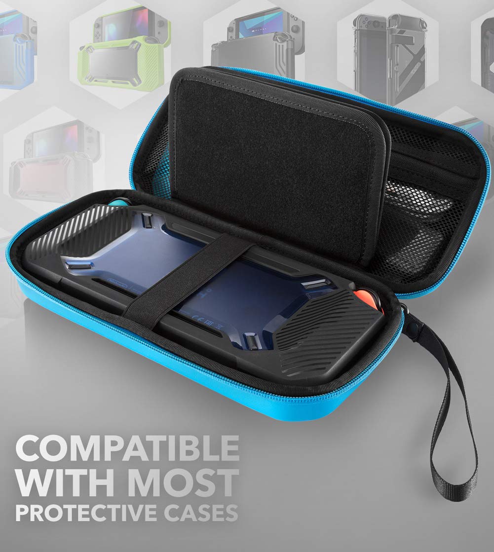 ESTUCHE MUMBA PARA NINTENDO SWITCH 1/OLED/LITE VERSIÓN ESTÁNDAR AZUL - 5