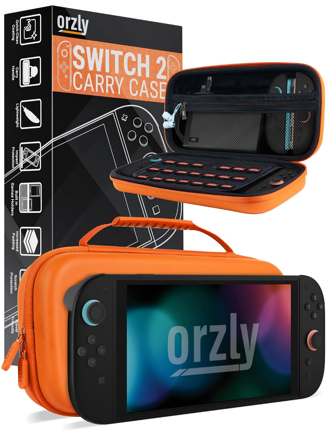 FUNDA ORZLY PARA NINTENDO SWITCH 2 CON PROTECCIÓN Y ALMACENAMIENTO - 1