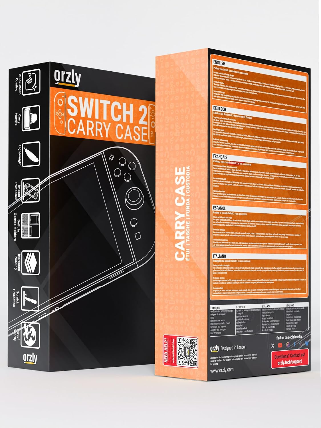 FUNDA ORZLY PARA NINTENDO SWITCH 2 CON PROTECCIÓN Y ALMACENAMIENTO - 3