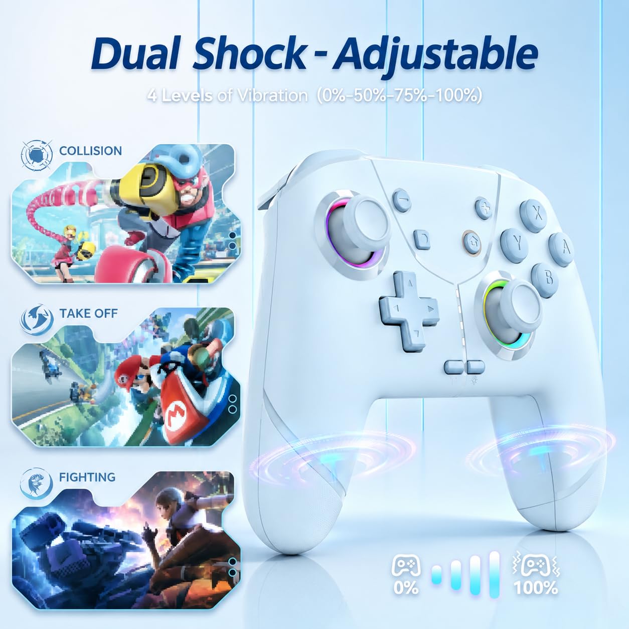 CONTROL INALÁMBRICO LIGAME PRO PARA NINTENDO SWITCH AZUL - 5