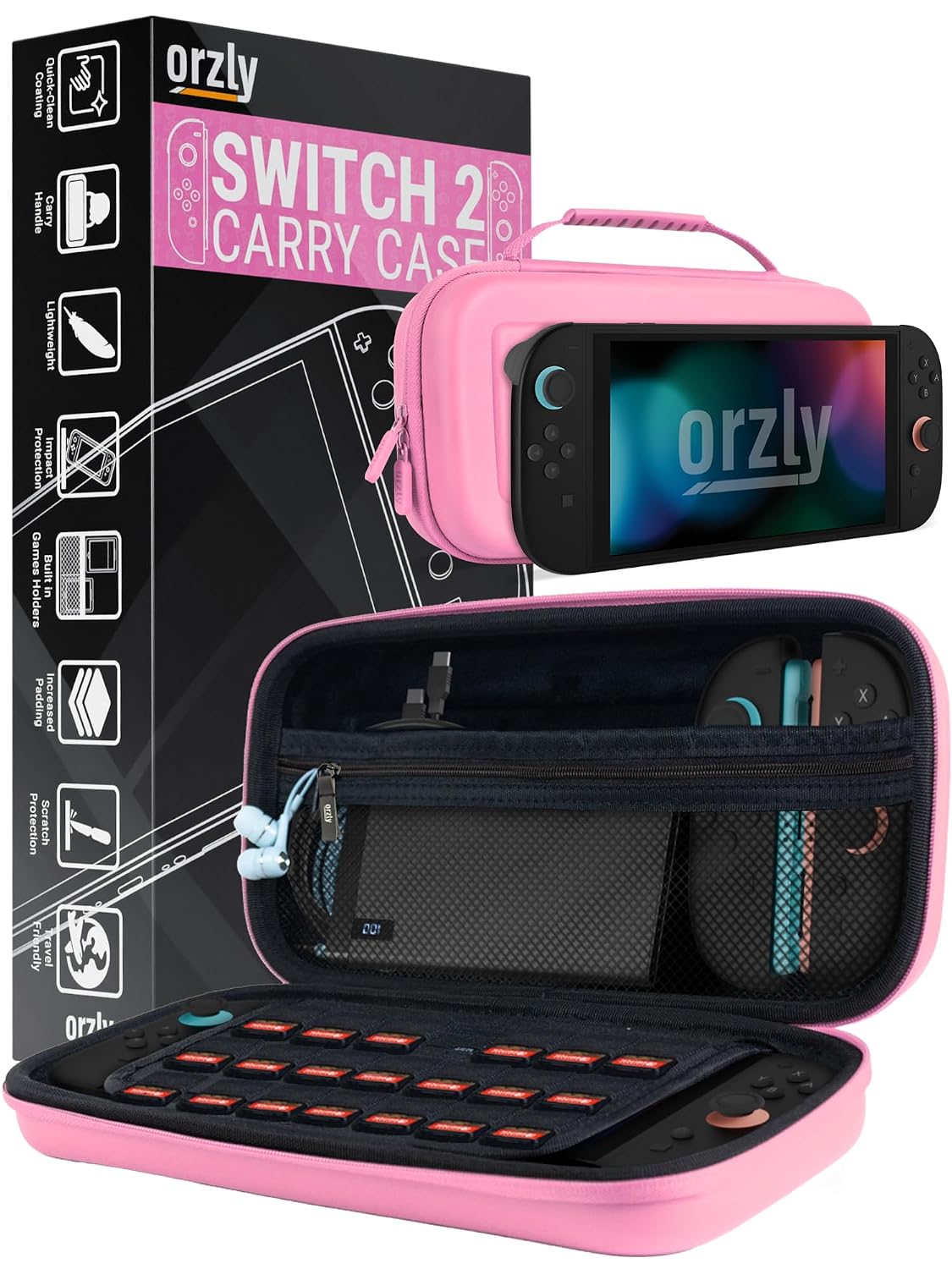 FUNDA ORZLY PARA NINTENDO SWITCH 2 CON PROTECCIÓN Y ALMACENAMIENTO - 1