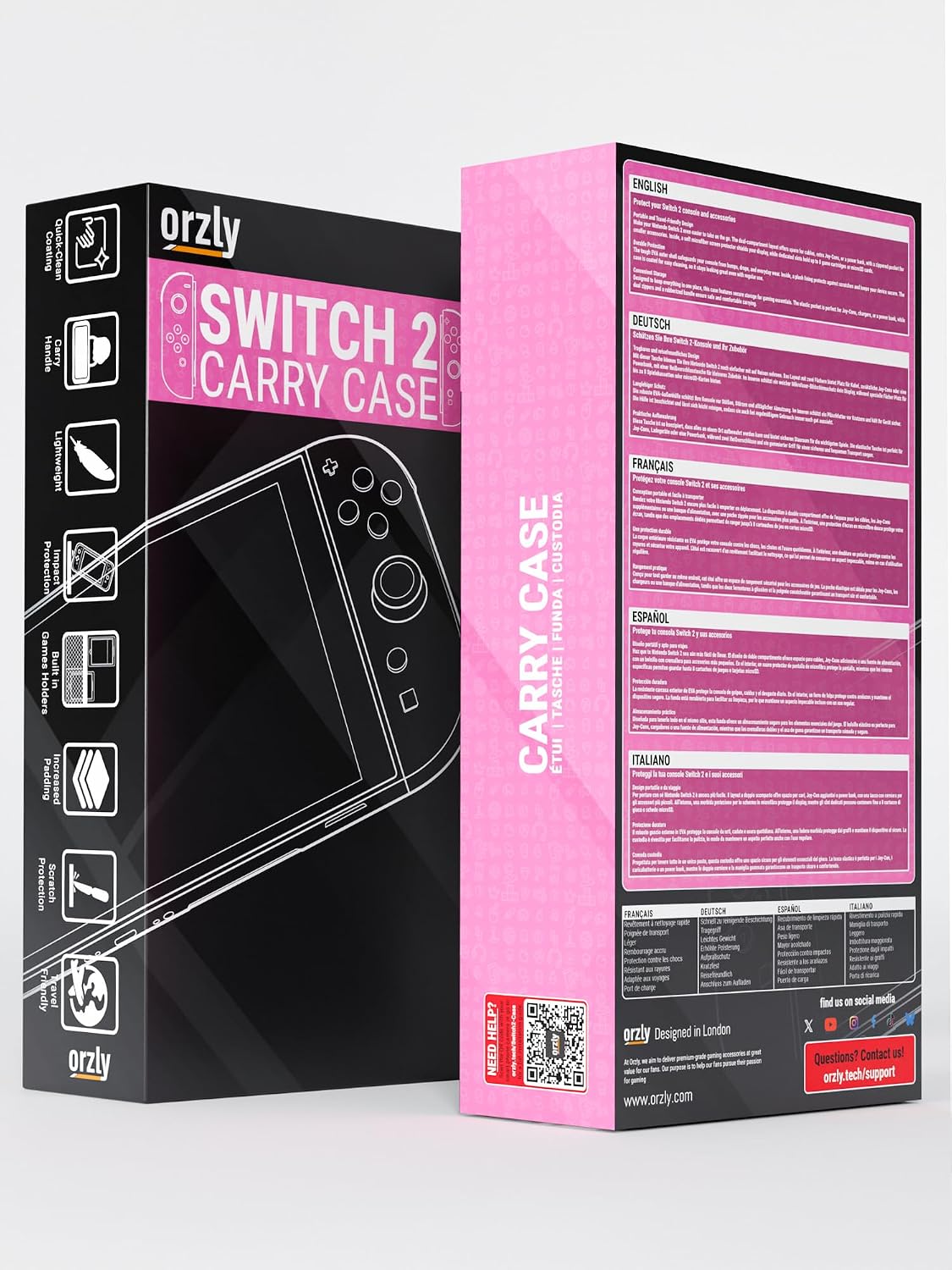 FUNDA ORZLY PARA NINTENDO SWITCH 2 CON PROTECCIÓN Y ALMACENAMIENTO - 3
