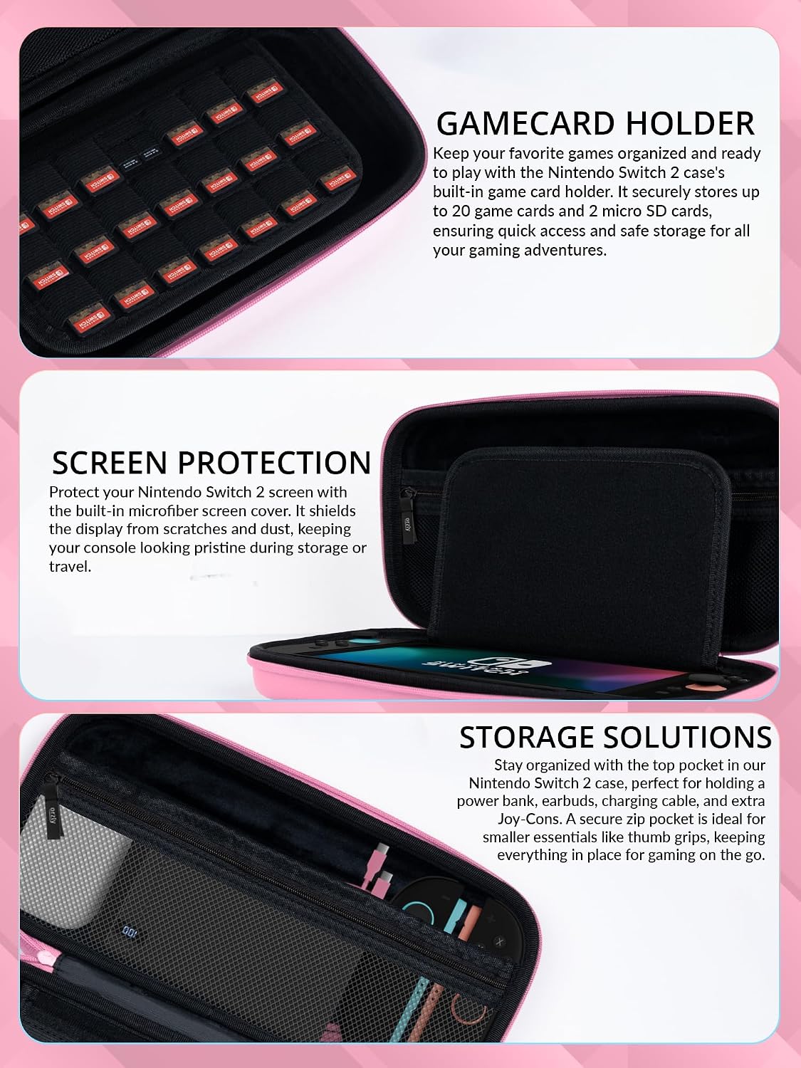 FUNDA ORZLY PARA NINTENDO SWITCH 2 CON PROTECCIÓN Y ALMACENAMIENTO - 5