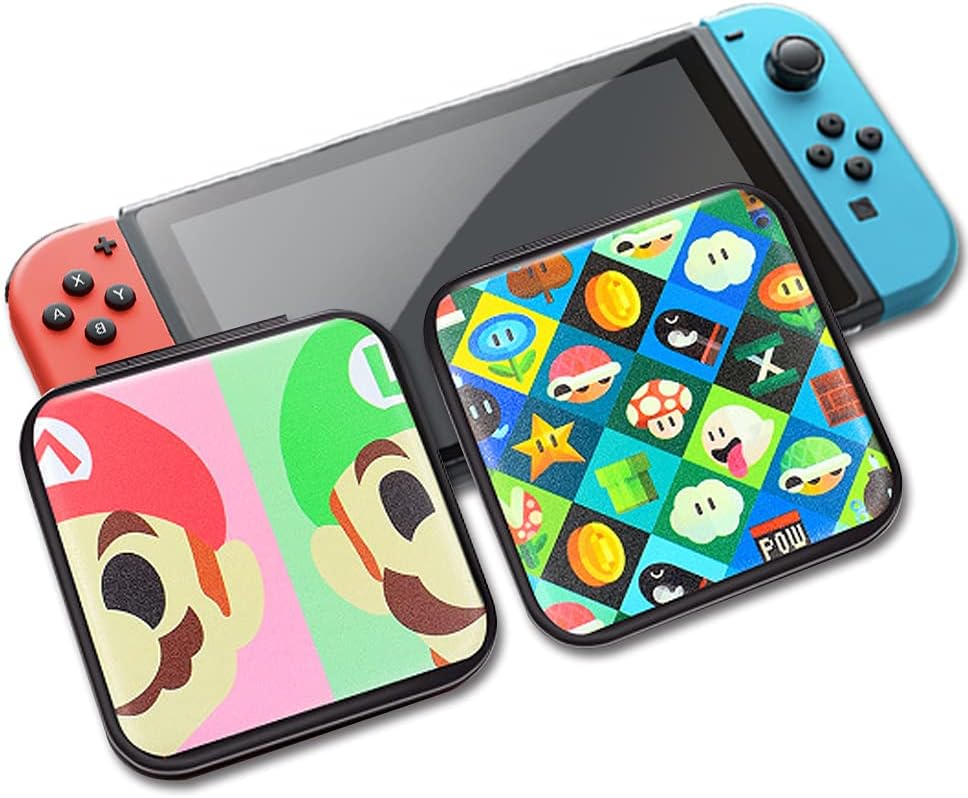 ESTUCHE PARA TARJETAS DE JUEGO PERFECTSIGHT 12 RANURAS COMPATIBLE CON NINTENDO SWITCH LITE Y OLED ROJO Y VERDE - 1
