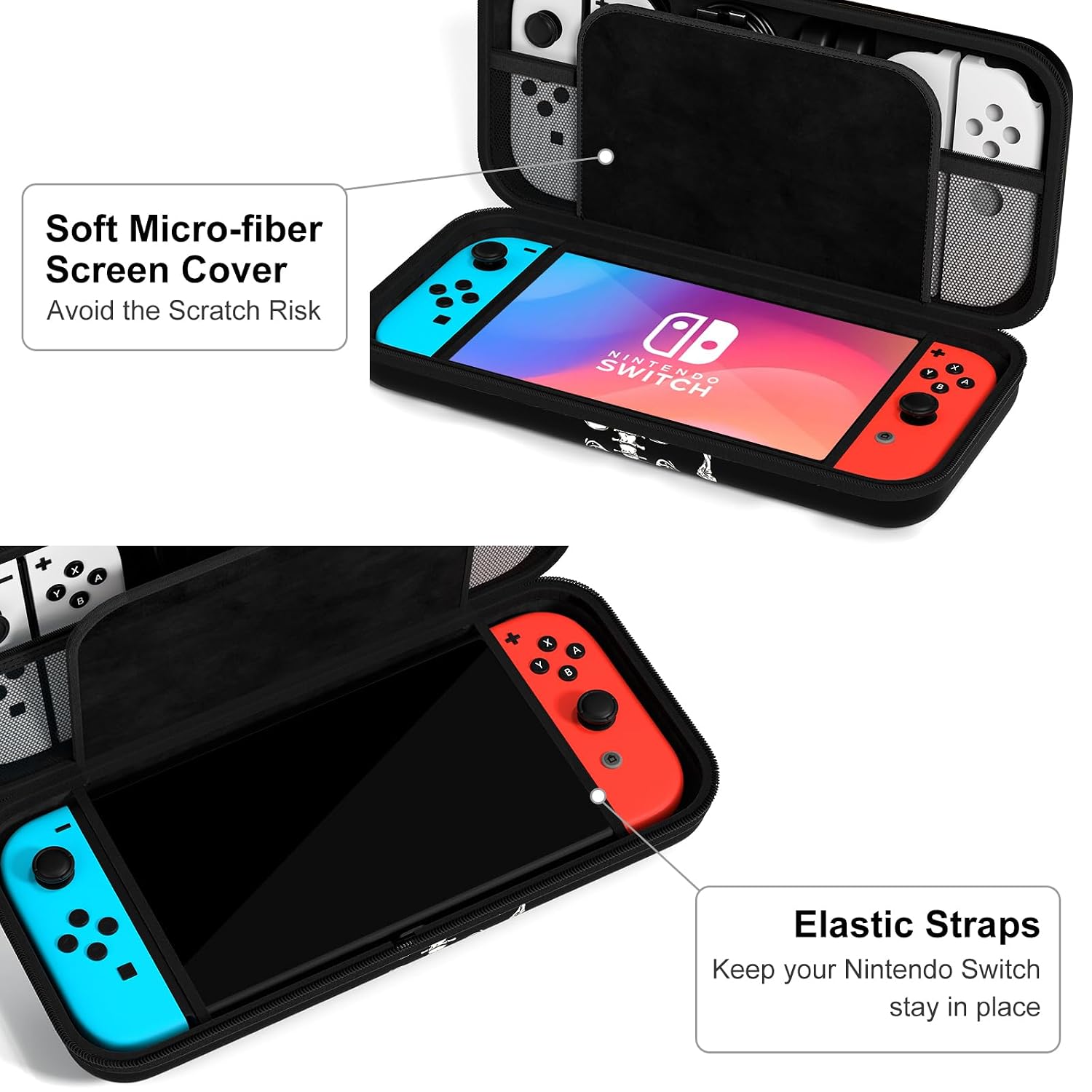 FUNDA RÍGIDA NPOOYI PARA NINTENDO SWITCH OLED 2021/2017 - 4