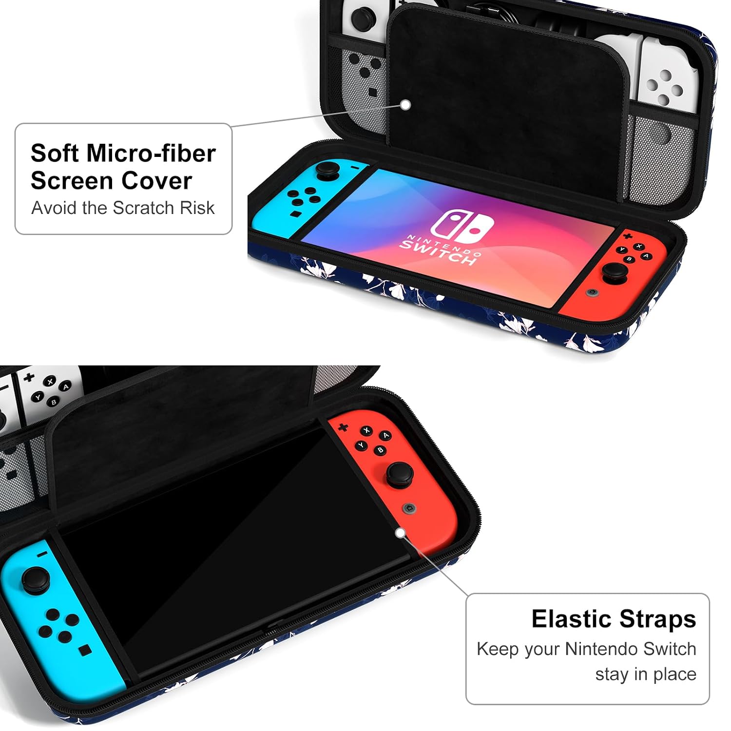 FUNDA RÍGIDA NPOOYI PARA NINTENDO SWITCH OLED 2021/2017 - 4